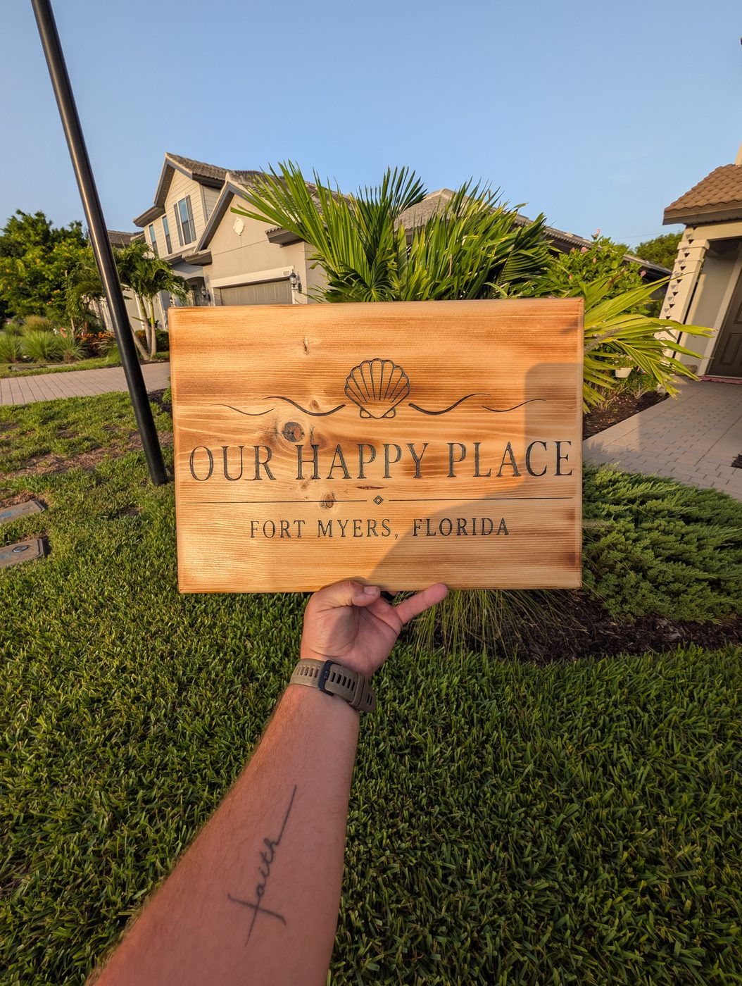 Our Happy Place coastal sign — Fort Myers