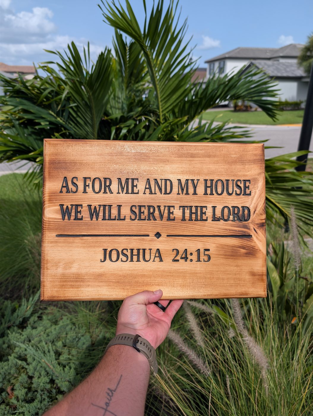 Joshua 24:15 scripture sign